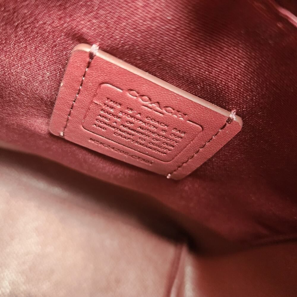 NWT COACH CT801 City Bucket Leather Bag Purse Bold Red/ Gold - Picture 6 of 8